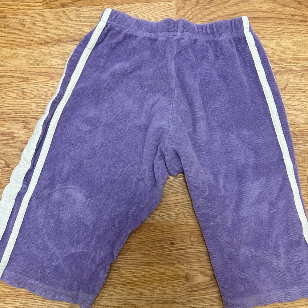 Summer and Storm Purple Terry Wide Leg Track Pant